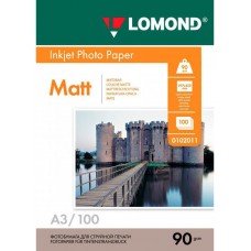 Бумага Lomond матовая 1х 90г,100л,А3 (0102011)