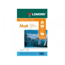 Фотобумага 4"x6" Lomond матовая одностороняя 180г/м2 50л (0102088)