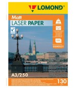 Бумага Lomond матовая 2х130г,250л, А3, для лазерн. принт. (0300531)