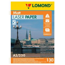 Бумага Lomond матовая 2х130г,250л, А3, для лазерн. принт. (0300531)