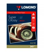 Lomond Суперглянцевая ярко-белая A4, 240 г/кв.м. 20 л. (1105100)