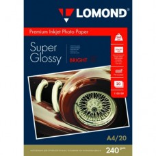 Lomond Суперглянцевая ярко-белая A4, 240 г/кв.м. 20 л. (1105100)