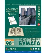Бумага Lomond Самоклеящаяся A4 90 г/м2 25л. 2x100*150мм (2212033)