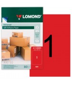 Lomond Самоклеющаяся А4 70 г/кв.м. 50 л, цвет красный (2110005)